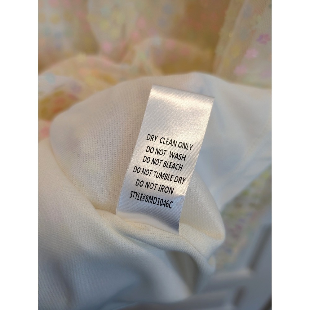 Altar'd State Floral Sequin Cream Mini Dress - Picture 9 of 10